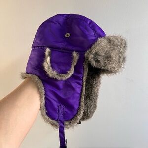 Adopt Aviator Flapper Hat with Rabbit Fur